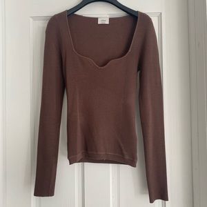 Aritzia Tuscany Sweater in Brown